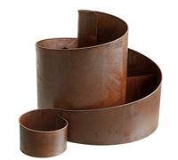 Dio Spirale à herbes en forme de spirale en métal patiné - Dimensions : 43 x 41 x 61 cm, Marron