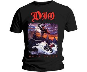 Dio - T-Shirt # L Black Unisex # Holy Diver [Import]