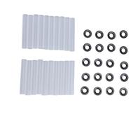 Dioche 1 3/4 Gara20 Ensembles de Manchons à Roulettes Silencieux pour Charnière de Porte de Garage - 11 Mm de Diamètre Intérieur et 80 Mm de Longueur pour Faire Taire les Portes de Garage -