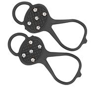 Dioche 1 Paire de Crampons d'escalade sur Neige en Plein Air à 5 Dents - Silicone de Haute qualité - Crampons Antidérapants pour la Randonnée, Le Ski et l'alpinisme - Convient aux Tailles de