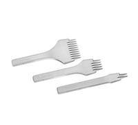 Dioche #10 Fers à Piquer Ensemble d'outils à Griffes en Acier - Poinçon Artisanal en Cuir à 2/5/10 Griffes, Construction en Acier Durable, Poignée Confortable pour une Utilisation Facile, Parfait