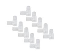 Dioche 10 Mm Plast10Pcs Raccord coudé à 90 Degrés en Plastique - Non Toxique, Résistant à l'usure, Idéal pour les Pompes et les Tubes en Silicone, Parfait pour les Aquariums et les Laboratoires