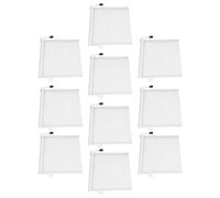 Dioche 10 Pièces Sac Organisateur de Documents en Maille de Nylon Imperméable à Glissière - Format A5, Durable et Résistant aux Déchirures - Parfait pour le Bureau, les Voyages et l'école (WHITE)