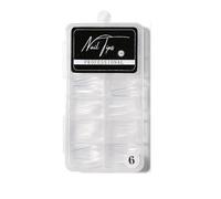 Dioche 100 Pièces Faux Ongles Conseils Clair Acrylique Ongles Conseils Couverture Complète Demi Couverture Faux Artificiels Cercueil en Forme de Ballerine pour (6)