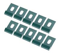Dioche 10pcs Gree10Pcs Clips de Base en Aluminium pour Serres - Ensemble de Fixation Durable et Résistant à la Corrosion avec une Conception à Pression d'installation Facile (GREEN)