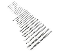 Dioche 25 Pièces Micro Forets Hélicoïdaux HSS Mini Ensemble 0,5-3mm pour la Fabrication de Bijoux et de Montres, l'artisanat, les PCB, Embouts à Tige Droite Durables et Tranchants