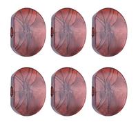 Dioche 6 Pièces Gu6 PCS Boutons de Réglage en Acrylique pour Guitare - Installation Durable, élégante et Facile avec Embouts et Vis pour Guitares Acoustiques et électriques (Agate brune ovale)
