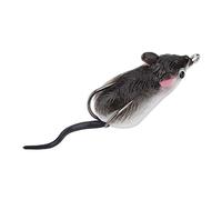 Dioche Accessoires Leurres de Pêche Souples en Forme d'appât Artificiel en Silicone Gris avec Deux Crochets - Leurre en Silicone Gris Attrayant pour la Pêche en Surface - 5 Cm - et Conception (