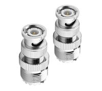 Dioche Adaptateur Bn2pcs BNC Mâle vers UHF SO239 PL-259 Femelle Jack Câble Adaptateur Coaxial Connecteur pour Communication RF - Améliore la qualité du Signal - Compatible avec Tektronix et