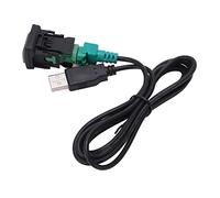 Dioche Adaptateur de Sortie de Ligne de Voiture, Câble de Remplacement pour unité Centrale de Navigation DVD, Port AV Bleu 6 Broches 3040