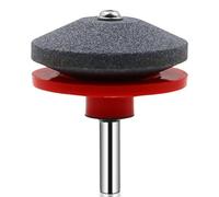 Dioche Affûteur de Lame de Tondeuse à Gazon, Affûteur Universel, Pierre de Roue de Meuleuse pour Perceuse électrique et Perceuse à Main, Tige de 1/4 de Pouce (Rouge)