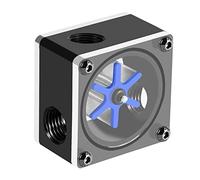Dioche Alphacool Débitmètre à pour Système de Refroidissement par Eau PC - Matériau Acrylique et POM Durable, Filetage G1/4, Installation Facile, Surveillance en Temps Réel