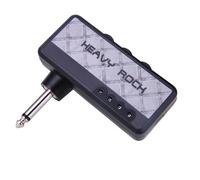 Dioche Amplificateur de Casque pour Guitare électrique, Mini Ampli Portable avec Effet de Distorsion Heavy Rock, Batterie Rechargeable Intégrée, Prise Casque 3,5 Mm, Entrée AUX pour Une (Grey)