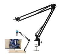 Dioche Anneau de Support Réglable pour Microscope Monoculaire, Support Flexible, Bras à 360 ° avec Jeu d'objectifs de 42 Mm, de Caméra Industrielle pour Les Observations