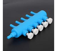 Dioche Aquarium Pump Control 2 Pièces Séparateur d'air pour Aquarium Bleu Blanc - Adaptateur de Pompe à Oxygène pour, Compatible 4 Mm - Distributeur de Tuyau d'air Facile à Utiliser et Durable