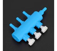 Dioche Aquarium Pump Control 2 Pièces Séparateur d'air pour Aquarium Bleu Blanc - Adaptateur de Pompe à Oxygène pour, Compatible 4 Mm - Distributeur de Tuyau d'air Facile à Utiliser et Durable