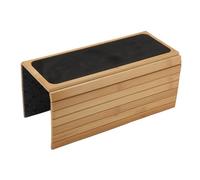 Dioche Arm Table Fauteuil Plateau d'accoudoir de canapé Pliable Haut de Gamme - en Matériau Bambusoideae avec Un Plateau Antidérapant, adapté à la Plupart des Canapés, Un Rangement Portable et