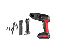 Dioche Aspirateur de Voiture Multifonction Haute Puissance, Pompe de Gonflage de Pneu Rechargeable sans Fil avec Affichage Numérique et éclairage - Accessoire Automatique 4 en 1 pour Tests de (Rouge)