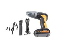 Dioche Aspirateur de Voiture Multifonction Haute Puissance, Pompe de Gonflage de Pneu Rechargeable sans Fil avec Affichage Numérique et éclairage - Accessoire Automatique 4 en 1 pour Tests de (YELLOW)