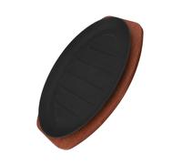 Dioche Assiette de Poisson Poêlée de 12 Pouces - Plateau de Service de Poisson en Fer de qualité Supérieure - Outil de Cuisson Polyvalent pour Steak, ou Barbecue - Comprend une Plaque de Base pour un