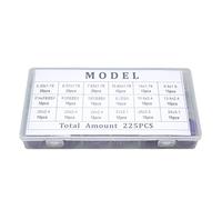 Dioche Assortiment de Joints Toriques Kit de 225 Joints Toriques - Assortiment de 14 Tailles avec Rondelles et Entretoises, Idéal pour la Réparation de Compresseurs AC, Utilisation Automobile et