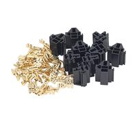 Dioche Base Connectors Kit de Connecteurs de Relais 10 Jeux, Support à 5 Broches, Prise 12V 30A 40A avec 30 Pièces 10mm et 20 Pièces Bornes 6.3mm pour Voiture Camion Véhicule