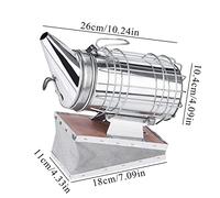 Dioche Bee Smoker Fumoir de Ruche avec Bouclier Thermique - Équipement Apicole en Fer de qualité Supérieure pour un Entretien Sûr et Efficace de la Ruche