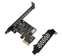 Dioche Beyimei Carte d'extension PCPCIE vers USB 3.2 - 5 Gbit/s PCIE X1 Haute Vitesse vers USB3.2 Gen1 Type E 20 Broches pour Ordinateur de Bureau de Type C - Compatible avec Les Systèmes et (PCIE