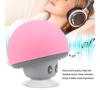 Dioche Bitty BoomMini Haut-Parleur Champignon Portable sans Fil, Design Rose Mignon, Réduction du Bruit pour Un Meilleur Son, Ventouse et Fonction d'appel Mains Libres, 3 Heures de Lecture,