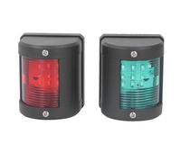 Dioche Boat Lighting Boating 2 Pièces Feu de Navigation LED Feu Latéral de Bateau Marin IP54 étanche 2NM visibilité Tribord Vert et Port Rouge pour 12V 24VDC