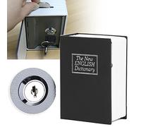 Dioche Book Bank Book Mini Coffre-fort, Boîte de Rangement Sécurisée avec Serrure à clé, Parfaite pour Ranger de l'argent et des bijoux. Design Léger et Discret, adapté aux enfants.