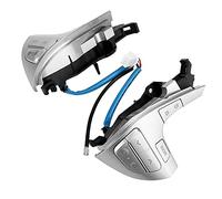 Dioche Boutons de Rechange Multimédia Multifonctions Pour Volant - Pour XV40 2007-2011 et Highlander XU40 2008-2013 - Matériau ABS - Rétroéclairage Vert (SILVER)