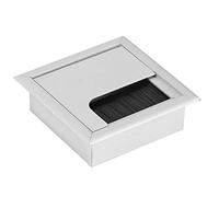 Dioche Brush GromSquare Câble d'ordinateur de Bureau en Aluminium avec Trou d'insertion de Sortie - Organiseur de Câbles Robuste et Durable - Installation Facile pour Le Bureau et la Maison -