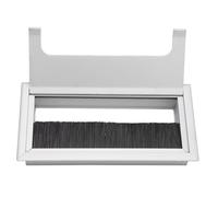 Dioche Brush GromSquare Câble d'ordinateur de Bureau en Aluminium avec Trou d'insertion de Sortie - Organiseur de Câbles Robuste et Durable - Installation Facile pour Le Bureau et la Maison -