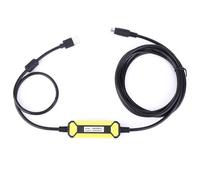 Dioche Câble de Programmation PLC pour FX1S/1N/2N/3U FX Series PLC USB-SC09 - Câble de Données Durable de 2,5 Mètres avec Indicateur LED intégré et Anneau Magnétique pour