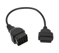 Dioche Câble OBD2 Noir 12 Broches vers 16 Broches OBD2 Adaptateur OBDII Accessoires de Voiture pour ABS