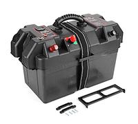 Dioche Caisson étanche pour Batterie, Boîtier de Batterie en Plastique pour Moteur de Pêche à Traîne Station Centrale électrique, Port USB et Chargeur 12V