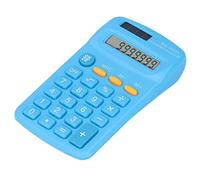 Dioche Calculatrices Petite Calculatrice Mini Calculatrice Portable Écran LCD à 8 Chiffres avec Boutons Sensibles - Double Alimentation pour Le Bureau, l'école et l'entreprise (Blue)