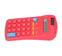 Dioche Calculatrices Petite Calculatrice Mini Calculatrice Portable Écran LCD à 8 Chiffres avec Boutons Sensibles - Double Alimentation pour Le Bureau, l'école et l'entreprise (Rouge)