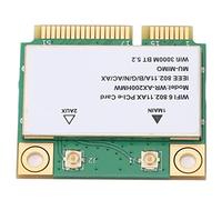 Dioche Carte Réseau sans Fil 5G Card Net - 2,4 G/5 G Double Bande 2974 M WiFi6 avec Technologie MU MIMO pour Ordinateurs Portables - Haute Vitesse jusqu'à 2400 Mbps - Compatible Mini PCIe
