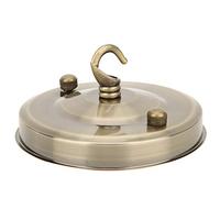 Dioche Chandelier Hook Chandelier Crochet de Plaque Suspendue de Lustre en Fer 2 Pièces - Décoration d'auvent de Plafonnier Durable, Parfait pour l'éclairage Intérieur dans les Salons, les (Bronze)