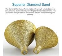 Dioche Chanfrein biseauté diamanté Mèche à Chanfreiner Diamantée à Filetage M10 Foret à Fraiser diamanté pour Marbre, Quartz, Carrelage et Granit - Ouvre-trou Polyvalent avec Refroidissement intégré