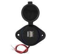 Dioche Chargeur de Voiture, Chargeur USB Lighter Cigarette 3.1A Double ABS USB avec Indicateur LED de Voiture C pour ATV UTV Caravanes