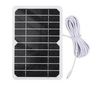 Dioche Chargeur Solaire Portable étanche 5 W - Chargeur de Panneau Solaire avec Prise USB pour Charger des Téléphones Portables, des Mini Ventilateurs, des Lumières LED et des Caméras Domestiques -