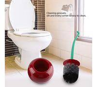 Dioche Cherry ToiEnsemble de Porte-Brosse de Toilette en Forme de Cerise - Outil de Nettoyage Robuste pour Un Nettoyage en Profondeur, Bidon Portable Inclus, Design pour Une Utilisation Facile,