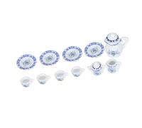 Dioche Child's Po12pc Dollhouse Kitchen Miniature Porcelain Flower Tea Cup Set Decor Collection - Détails Exquis, Design Nostalgique, Parfait pour Les Amateurs de thé, Couleur