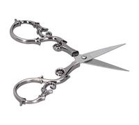 Dioche Ciseaux Vintage Argentés en Forme de Gourde en Acier Inoxydable, Petits Outils de Coupe de Broderie Vintage pour la Couture, la beauté et l'artisanat - Excellente Idée Cadeau (Gris argent)