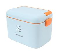 Dioche College FiGrande Boîte de Rangement de Médicaments - Plastique PP épais avec Plateau Amovible, Idéal pour une Utilisation à la Maison et en Voyage, Design Spacieux pour les Fournitures (Type A)