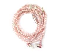 Dioche Collier couteurs Bijoux l gants avec Perles et Microphone couteurs Intra Auriculaires St r o 3 5 mm pour Filles et Dames Cadeau F minin Rose