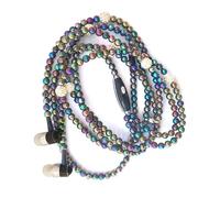 Dioche Collier couteurs Bijoux Perles l gants avec Microphone couteurs Intra Auriculaires St r o 3 5 mm pour Filles et Dames Cadeau Multicolore